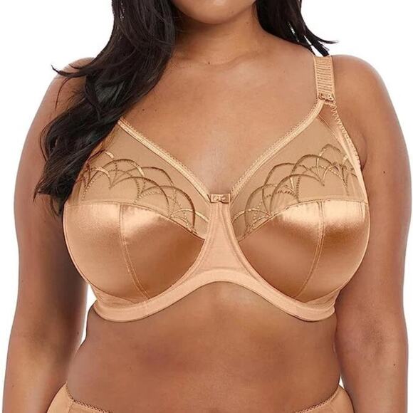 ELOMI by Wacoal Cate Side Support Bra Tan Full-Coverage Bra Size 36I - Picture 1 of 8